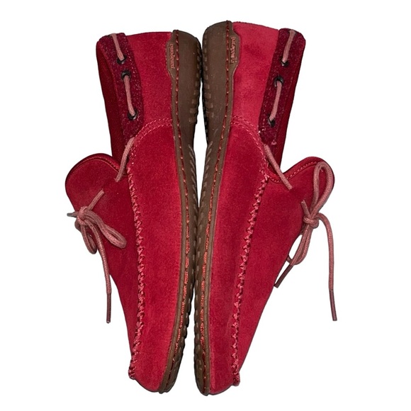 Women’s Patagonia Waxed Red Kula Suede Moccasins Size 7 - Picture 4 of 8